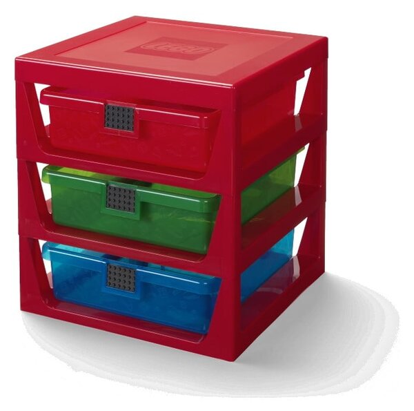 Czerwony organizer z 3 szufladami Storage - LEGO®