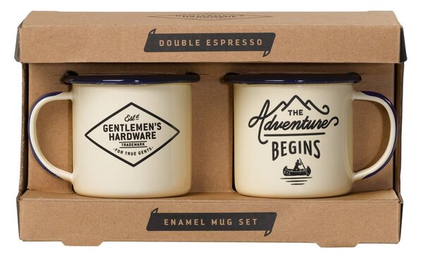 Beżowe metalowe kubki zestaw 2 szt. 150 ml – Gentlemen's Hardware