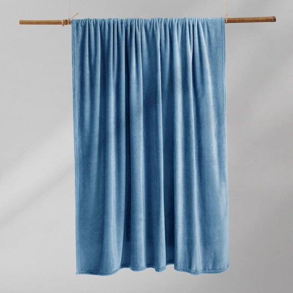 Niebieska koc DecoKing Mic, 70x150 cm