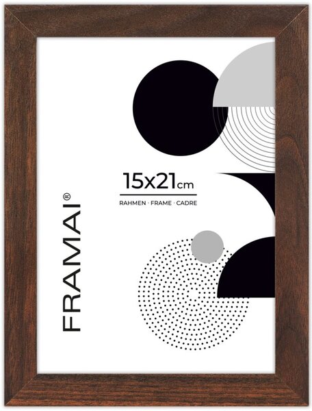 Brązowa ramka na zdjęcia w rozmiarze 15x21 cm FRAMAI®
