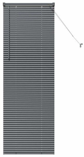 Nowoczesne żaluzje weneckie ciemnoszare z aluminium 175 x 65 cm