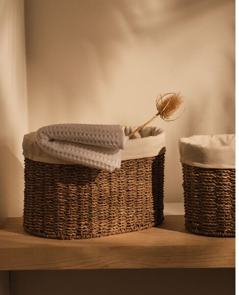 Koszyki z trawy morskiej zestaw 2 szt. 35x25x25 cm Tossa – Kave Home