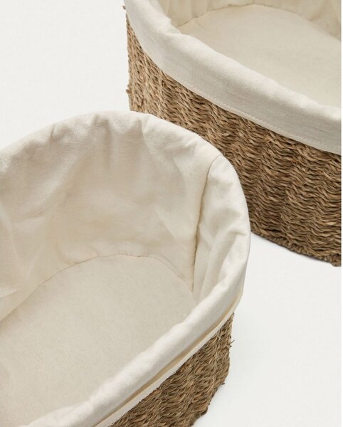 Koszyki z trawy morskiej zestaw 2 szt. 35x25x25 cm Tossa – Kave Home