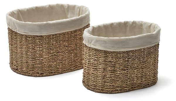 Koszyki z trawy morskiej zestaw 2 szt. 35x25x25 cm Tossa – Kave Home