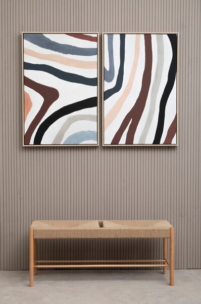 Obrazy zestaw 2 szt. z ramą w zestawie/na płótnie 63x93 cm Astratto – Premier Housewares