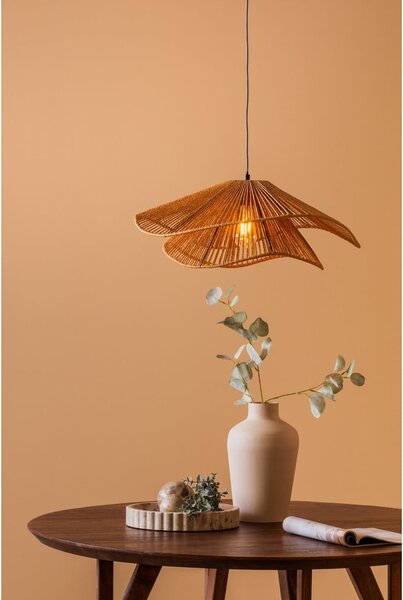 Lampa wisząca w kolorze złota z kloszem z plecionki papierowej ø 60 cm Sombra – Leitmotiv