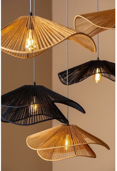 Lampa wisząca w kolorze złota z kloszem z plecionki papierowej ø 60 cm Sombra – Leitmotiv