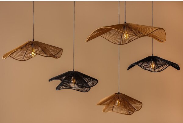 Lampa wisząca w kolorze złota z kloszem z plecionki papierowej ø 60 cm Sombra – Leitmotiv
