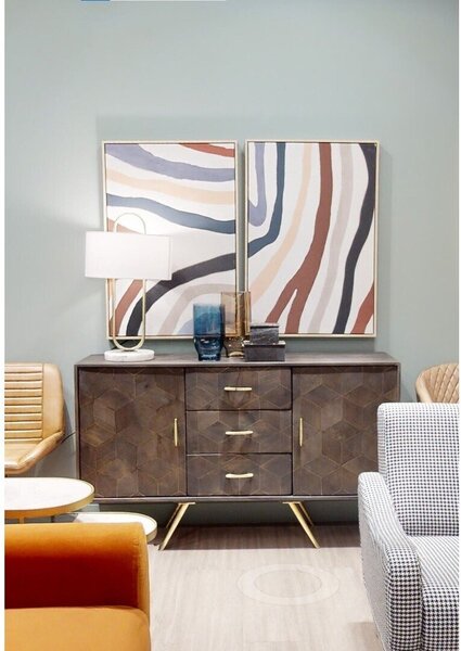 Obrazy zestaw 2 szt. z ramą w zestawie/na płótnie 63x93 cm Astratto – Premier Housewares