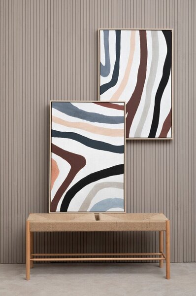 Obrazy zestaw 2 szt. z ramą w zestawie/na płótnie 63x93 cm Astratto – Premier Housewares