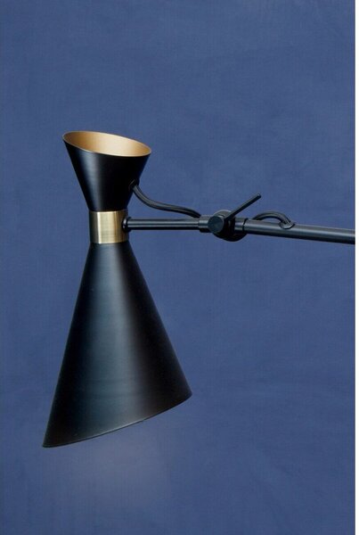 Czarna/w kolorze złota metalowa lampa wisząca z metalowym kloszem Linox – Premier Housewares