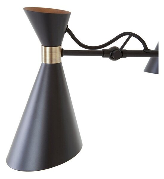 Czarna/w kolorze złota metalowa lampa wisząca z metalowym kloszem Linox – Premier Housewares