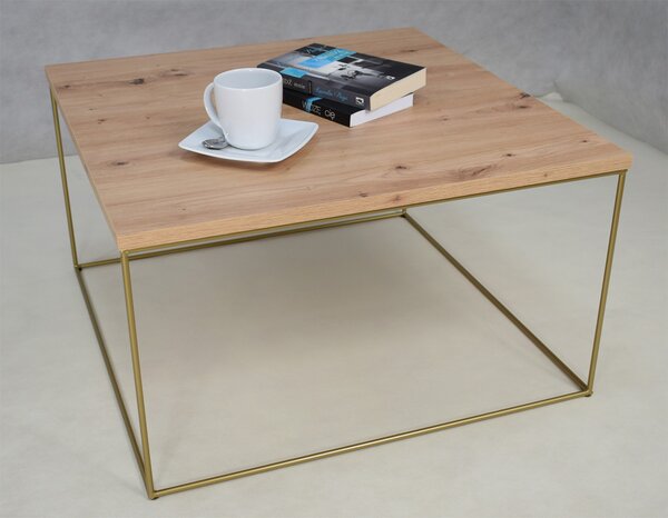 Stolik kawowy w stylu glamour dąb artisan G2-T04