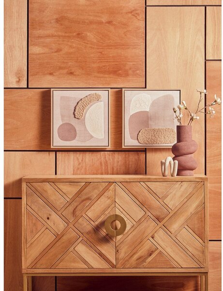 Obrazy zestaw 2 szt. 3D z ramą w zestawie/na płótnie 40x40 cm Astratto – Premier Housewares