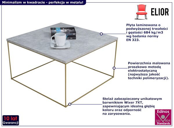 Minimalistyczny stolik kawowy beton T4-R00