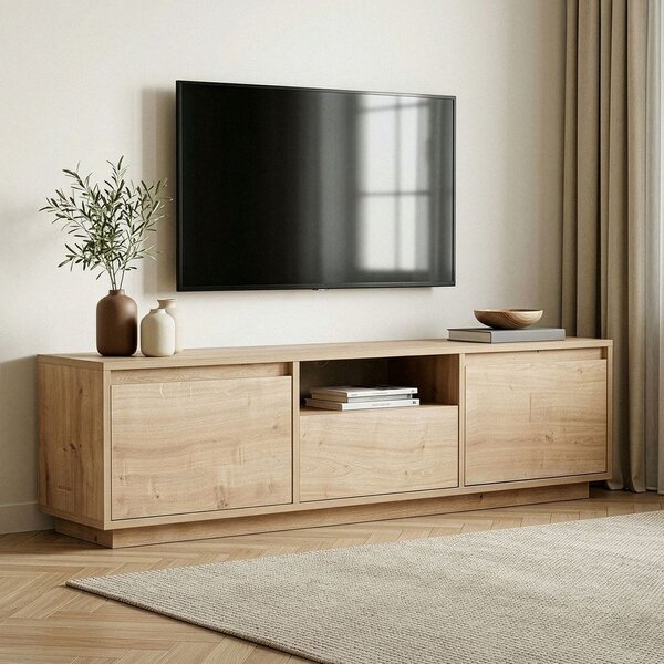 Szafka pod TV w dekorze dębu w naturalnym kolorze 160x42x30 cm Sentinel – Kalune Design