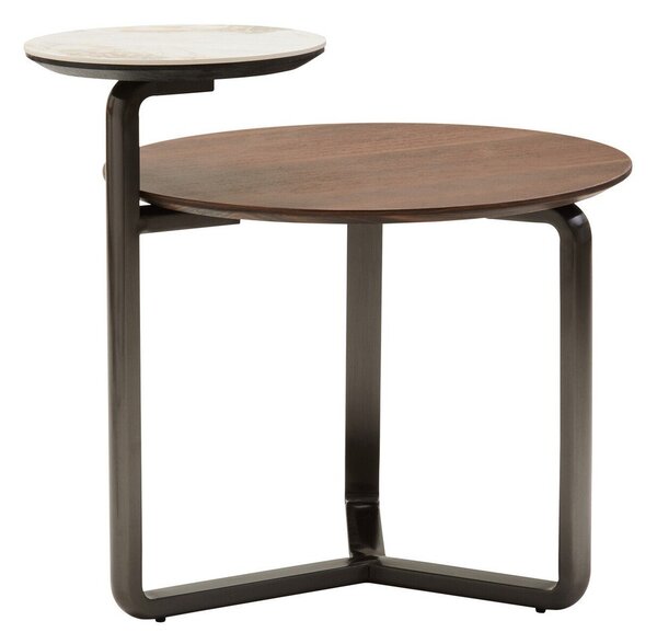 Brązowy okrągły stolik z litego drewna eukaliptusowego 55x67 cm Imperia – Premier Housewares