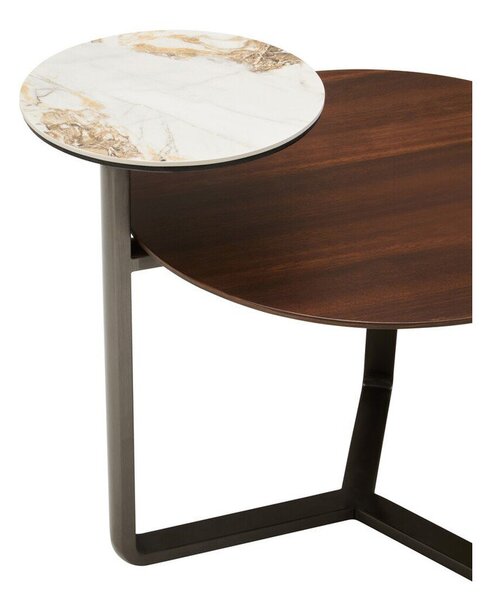 Brązowy okrągły stolik z litego drewna eukaliptusowego 55x67 cm Imperia – Premier Housewares