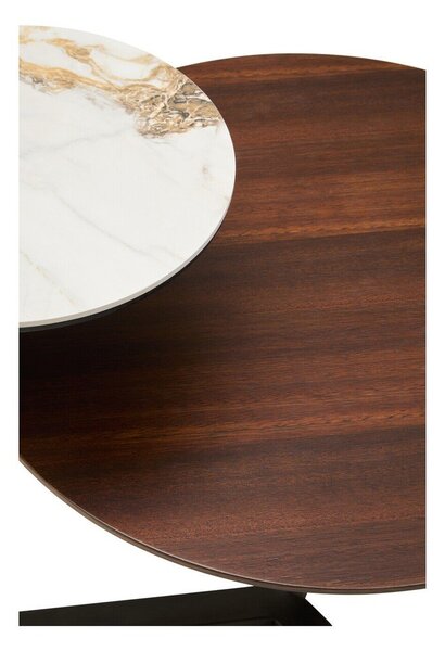 Brązowy okrągły stolik z litego drewna eukaliptusowego 55x67 cm Imperia – Premier Housewares