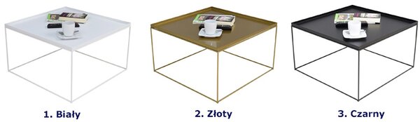Złoty stolik kawowy w stylu glamour Z0-N75