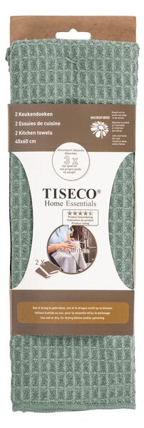 Ścierki z mikrowłókna zestaw 2 szt. 40x60 cm Waffle – Tiseco Home Studio