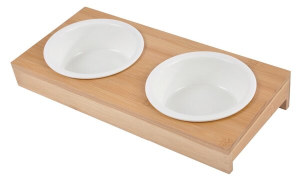 Ceramiczny zestaw misek dla psów ze stojakiem ø 12 cm – Love Story