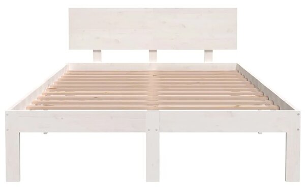 Białe łóżko z drewna sosnowego 120x200 C7-K64