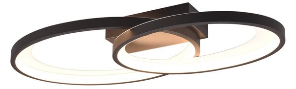Czarno-biała lampa sufitowa LED 30x57 cm Malaga – Reality