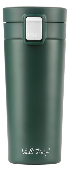 Zielony podróżny kubek termiczny Vialli Design Fuori, 400 ml