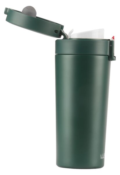 Zielony podróżny kubek termiczny Vialli Design Fuori, 400 ml