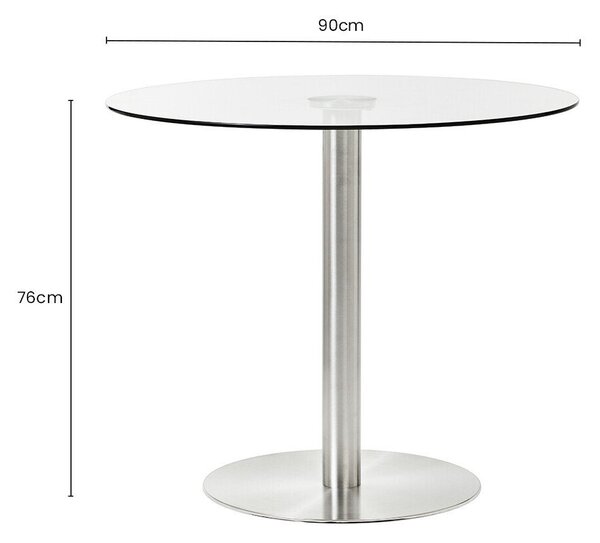 Okrągły stół ze szklanym blatem ø 90 cm Metropolitan – Premier Housewares