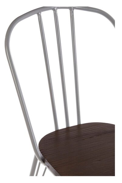 Szare/w ciemnym naturalnym kolorze krzesło z litego drewna wiązu District – Premier Housewares