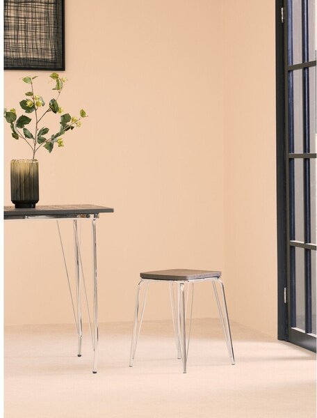 Stołek z litego drewna wiązu w kolorze srebra/w naturalnym kolorze District – Premier Housewares
