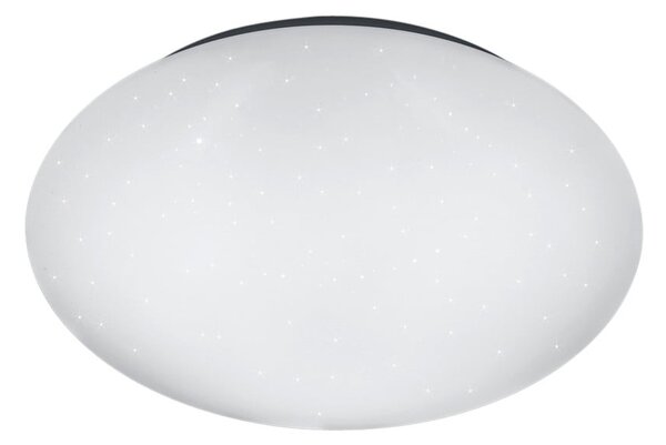 Biała okrągła lampa sufitowa LED Reality Putz, średnica 27 cm