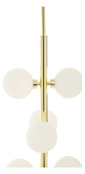 Biała/w kolorze złota metalowa lampa wisząca ze szklanym kloszem ø 27 cm Trieste – Premier Housewares