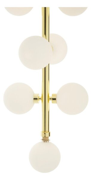 Biała/w kolorze złota metalowa lampa wisząca ze szklanym kloszem ø 27 cm Trieste – Premier Housewares