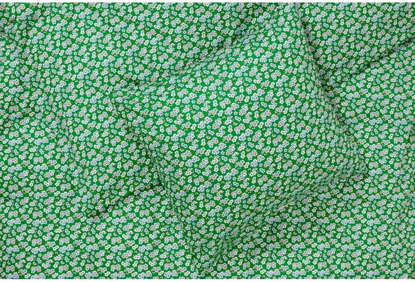 Zielona pościel jednoosobowa z satyny bawełnianej 140x200 cm Pleasantly – JUNA