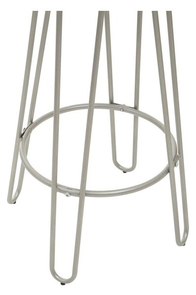 Hoker z litego drewna wiązu w kolorze srebra/w naturalnym kolorze (wysokość siedziska 75 cm) District – Premier Housewares