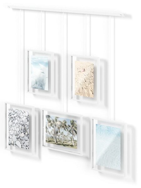 Białe metalowe ramki ścienne zestaw 5 szt. 66x69 cm Exhibit – Umbra