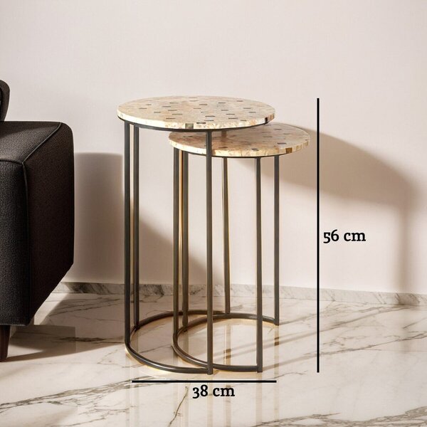 Okrągłe stoliki zestaw 2 szt. ø 38 cm Halle – Premier Housewares