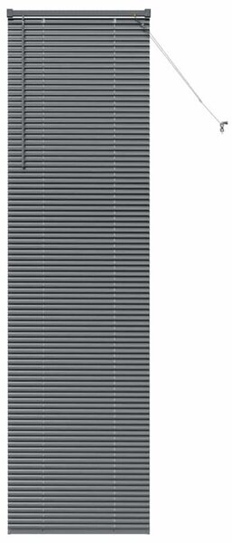 Nowoczesne żaluzje weneckie z aluminium w kolorze ciemnoszarym 220 x 65 cm
