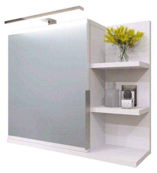 Szafka łazienkowa z lustrem i oświetleniem LED Better Home 60x50x14 cm Biały mat