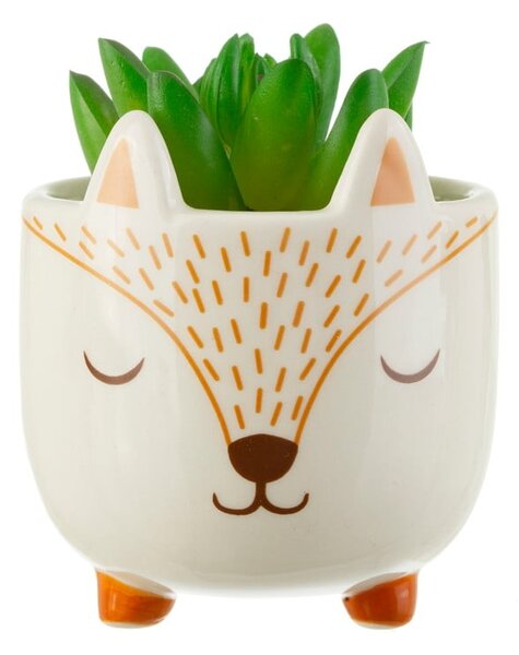 Kamienna osłonka na doniczkę ø 7 cm Woodland Fox – Sass & Belle
