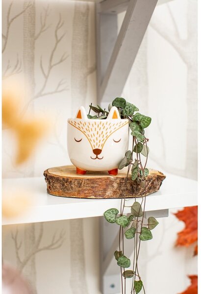 Kamienna osłonka na doniczkę ø 7 cm Woodland Fox – Sass & Belle