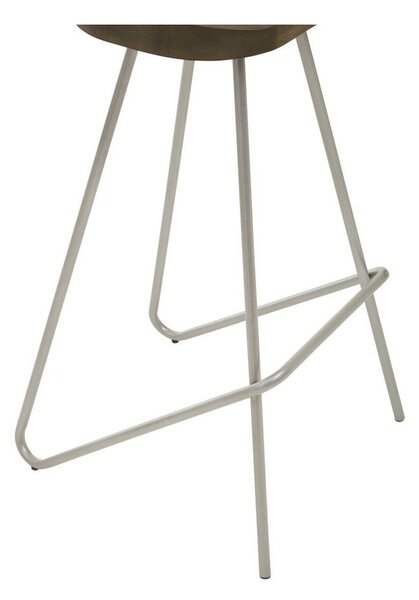 Hoker z litego drewna wiązu w kolorze srebra/w naturalnym kolorze (wysokość siedziska 78 cm) District – Premier Housewares