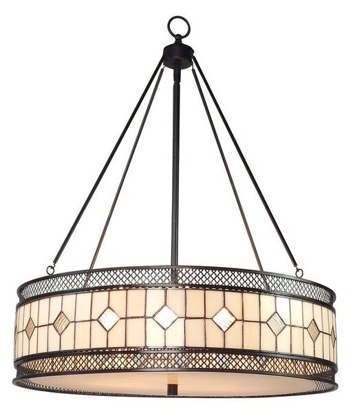 Metalowa lampa wisząca ze szklanym kloszem ø 60 cm Waldorf – Premier Housewares