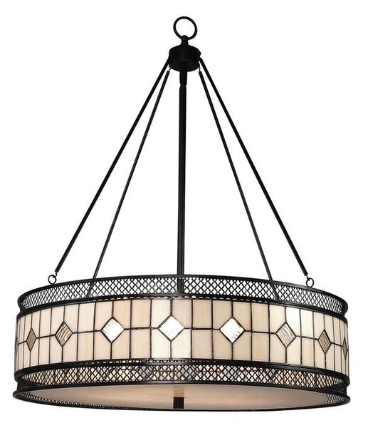 Metalowa lampa wisząca ze szklanym kloszem ø 60 cm Waldorf – Premier Housewares