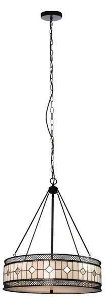Metalowa lampa wisząca ze szklanym kloszem ø 60 cm Waldorf – Premier Housewares