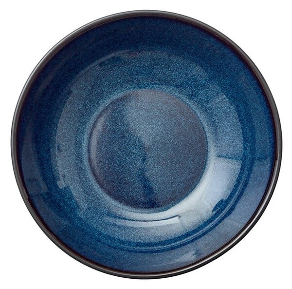 Czarna/niebieska kamionkowa miska 1 l Gastro Dark Blue/Black – Bitz