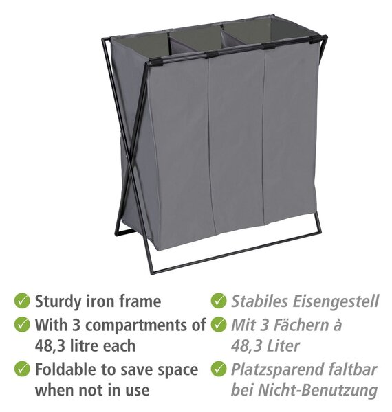 Tekstylny kosz na pranie 145 l Trio – Wenko